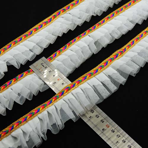 مشکی تور پلیسه زری‌دار رنگی خرید و قیمت رنگ1