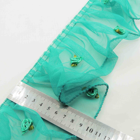 مشکی تور پلیسه شکوفه دار پهن خرید و قیمت رنگ4