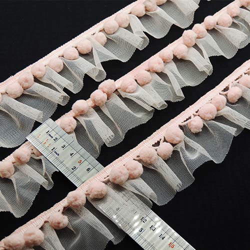 کاربنی  تور پلیسه پوم پوم دار خرید و قیمت رنگ4