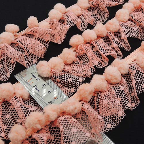 زرشکی تور پلیسه پوم پوم توپکی خرید و قیمت رنگ12