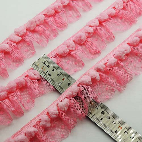 زرشکی تور پلیسه پوم پوم توپکی خرید و قیمت رنگ15