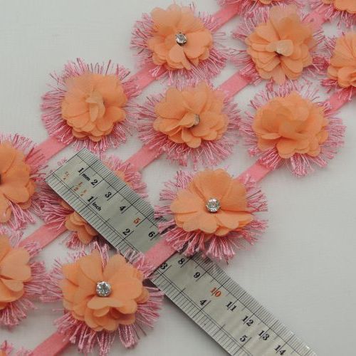 سبز روشن نوار نگین و گل مژه‌دار خرید و قیمت رنگ1