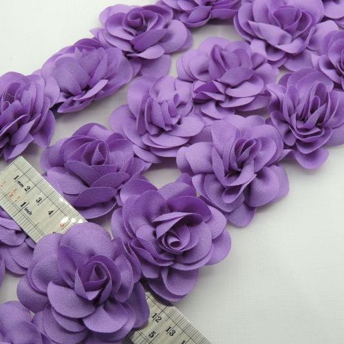 بادمجانی نوار گل متری تزئینی لباس رز خرید و قیمت رنگ18