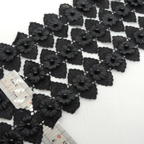 تصویر نوار گیپور گل مرواریدی