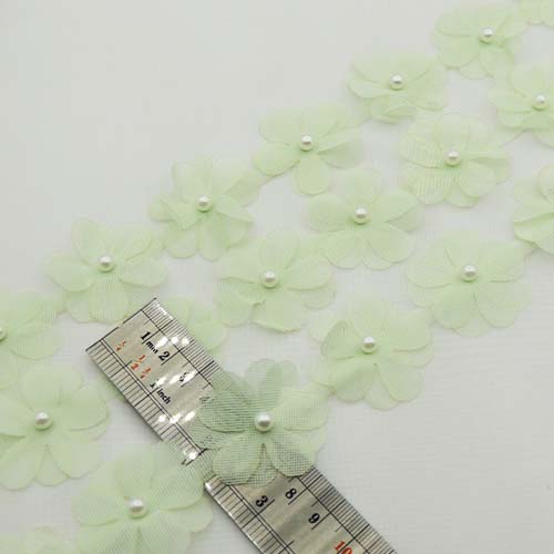 سبز آبی نوار گل متری مرواریدی خرید و قیمت رنگ1