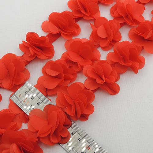 صورتی تیره نوار گل متری درشت  خرید و قیمت رنگ6