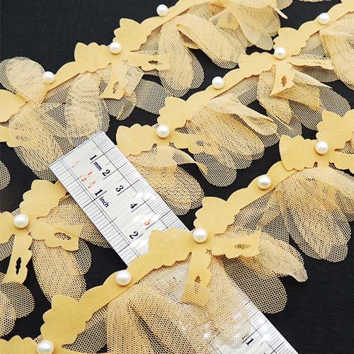 زرد نوار تور و پاپیون خرید و قیمت رنگ5