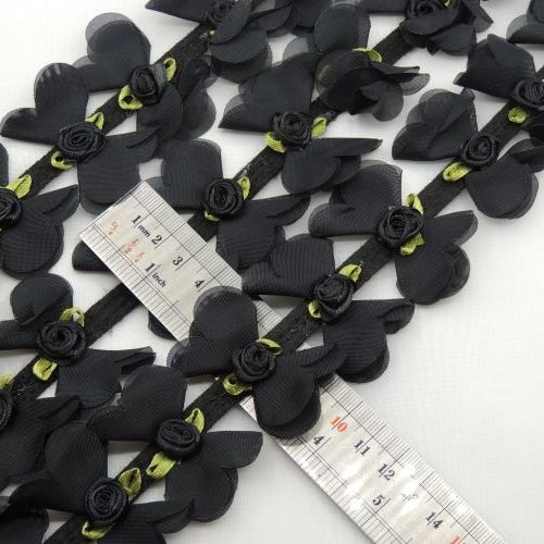 فیروزه ای نوار پاپیون شکوفه‌دار  خرید و قیمت رنگ6