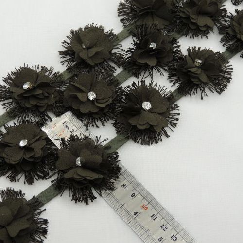 سرخابی نوار گل متری و نگین مژه‌دار خرید و قیمت رنگ1