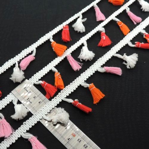 نوار منگوله هندی چهاررنگ