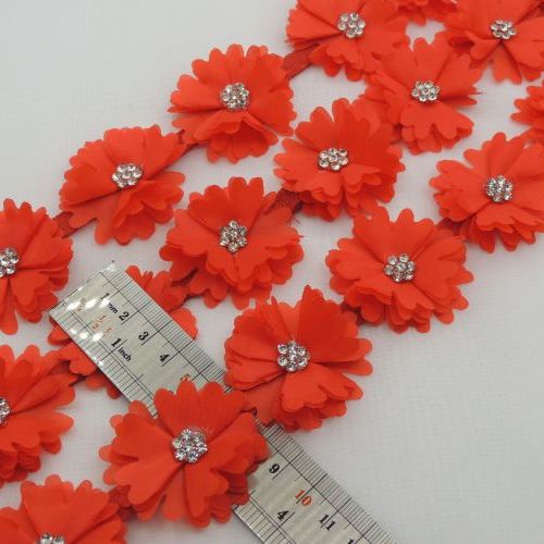 طوسی تیره نوار گل متری نگین دار خرید و قیمت رنگ20