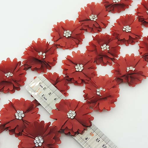 طوسی تیره نوار گل متری نگین دار خرید و قیمت رنگ4