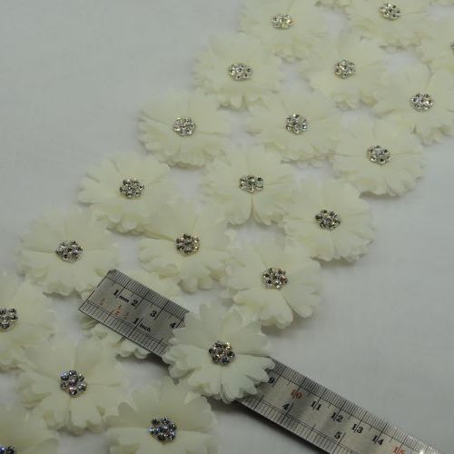 طوسی تیره نوار گل متری نگین دار خرید و قیمت رنگ24