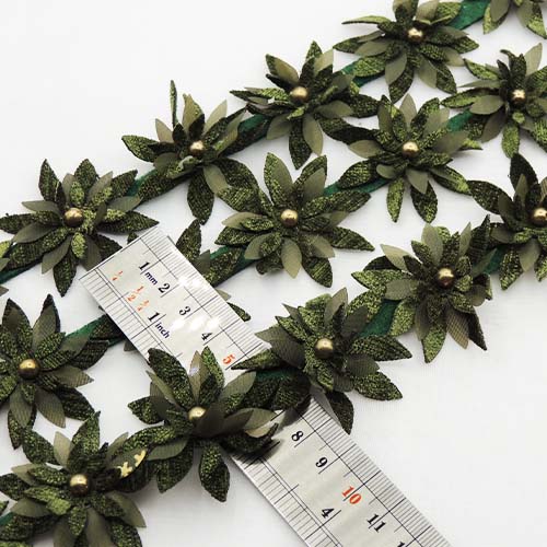 مشکی نوار گل متری تزئینی تک مروارید خرید و قیمت رنگ3