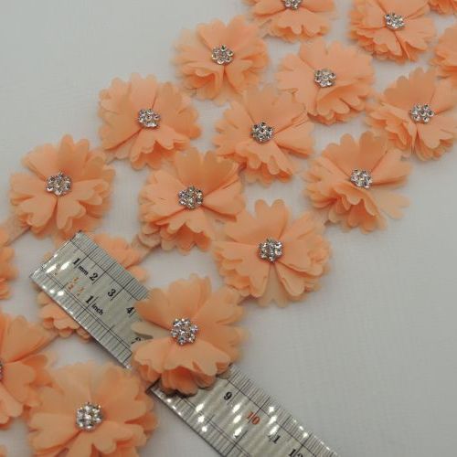 طوسی تیره نوار گل متری نگین دار خرید و قیمت رنگ22