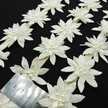 قرمز نوار گل متری تزئینی لباس خرید و قیمت رنگ2