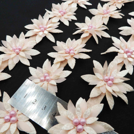 قرمز نوار گل متری تزئینی لباس خرید و قیمت رنگ3