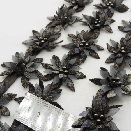 قرمز نوار گل متری تزئینی لباس خرید و قیمت رنگ5