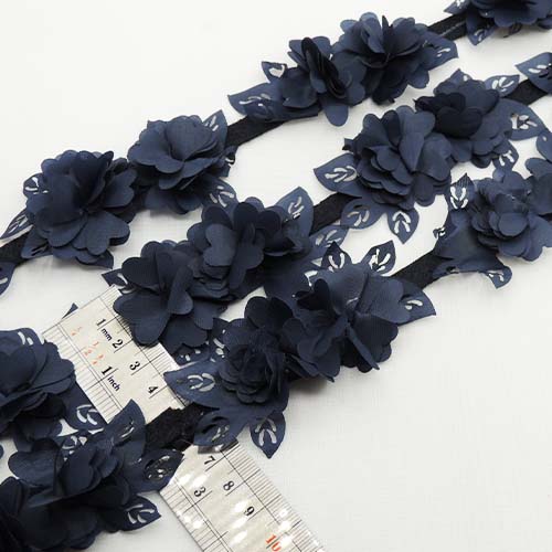 مشکی نوار گل متری گلبرگ ساتن خرید و قیمت رنگ7