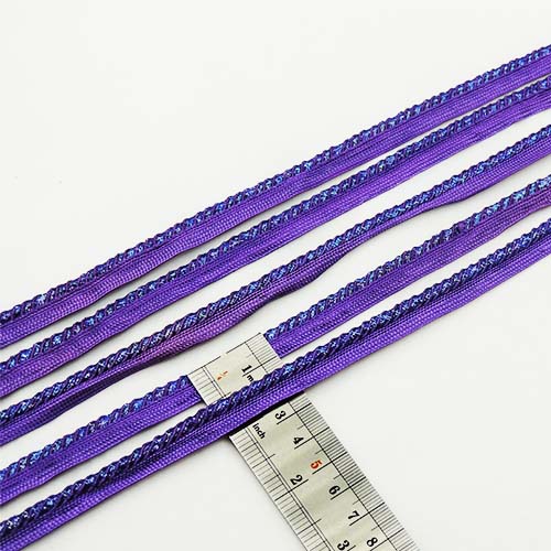 نوار مغزی پاکستانی زری دار بنفش  