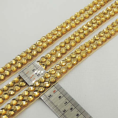 تصویر نوار نگین متری دو ردیفه گرد