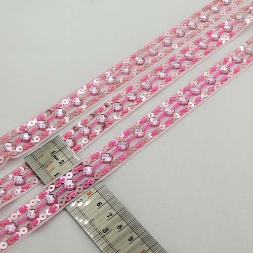 سرخابی نوار سنگ تزئینی یک ردیفه گرد خرید و قیمت رنگ1