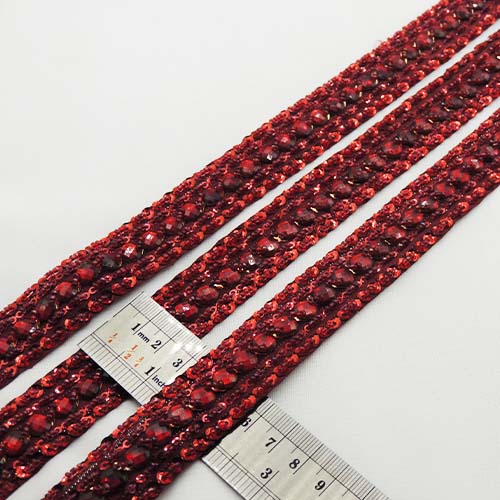 زرشکی تیره نوار سنگ تزئینی دو ردیفه شکوفه خرید و قیمت