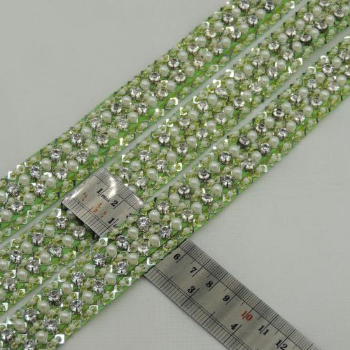 تصویر نوار سنگدوزی سنگ و مروارید