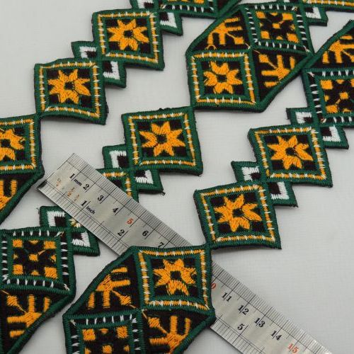 تصویر نوار سنتی  لوزی  زرد