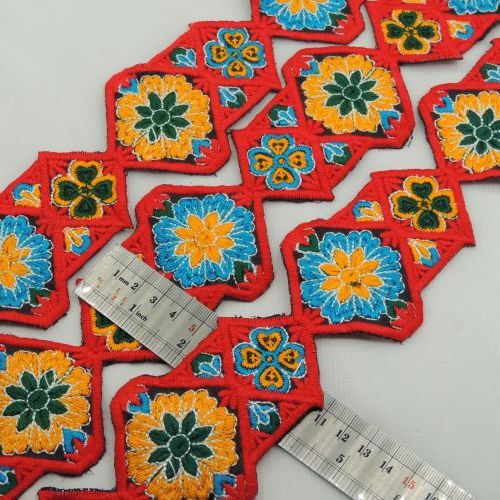 نوار سنتی گل درشت زرد