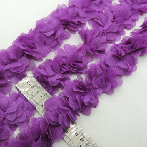 بادمجانی نوار گل متری شقایق خرید و قیمت رنگ3