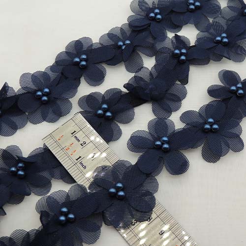 زرشکی نوار گل متری تور و مروارید خرید و قیمت رنگ20