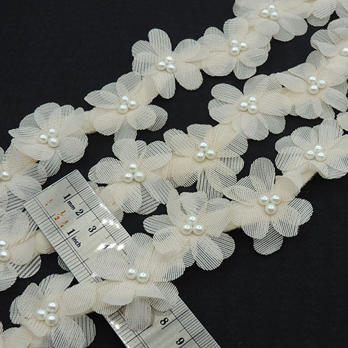 زرشکی نوار گل متری تور و مروارید خرید و قیمت رنگ16