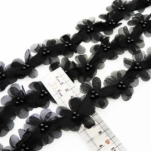 زرشکی نوار گل متری تور و مروارید خرید و قیمت رنگ11