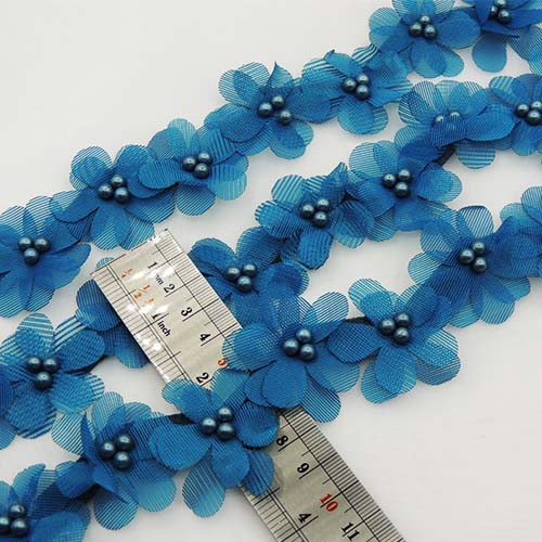 زرشکی نوار گل متری تور و مروارید خرید و قیمت رنگ13