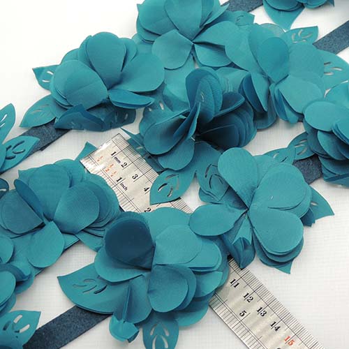 سرمه ای نوار گل متری گلبرگ ساتن بزرگ خرید و قیمت رنگ9