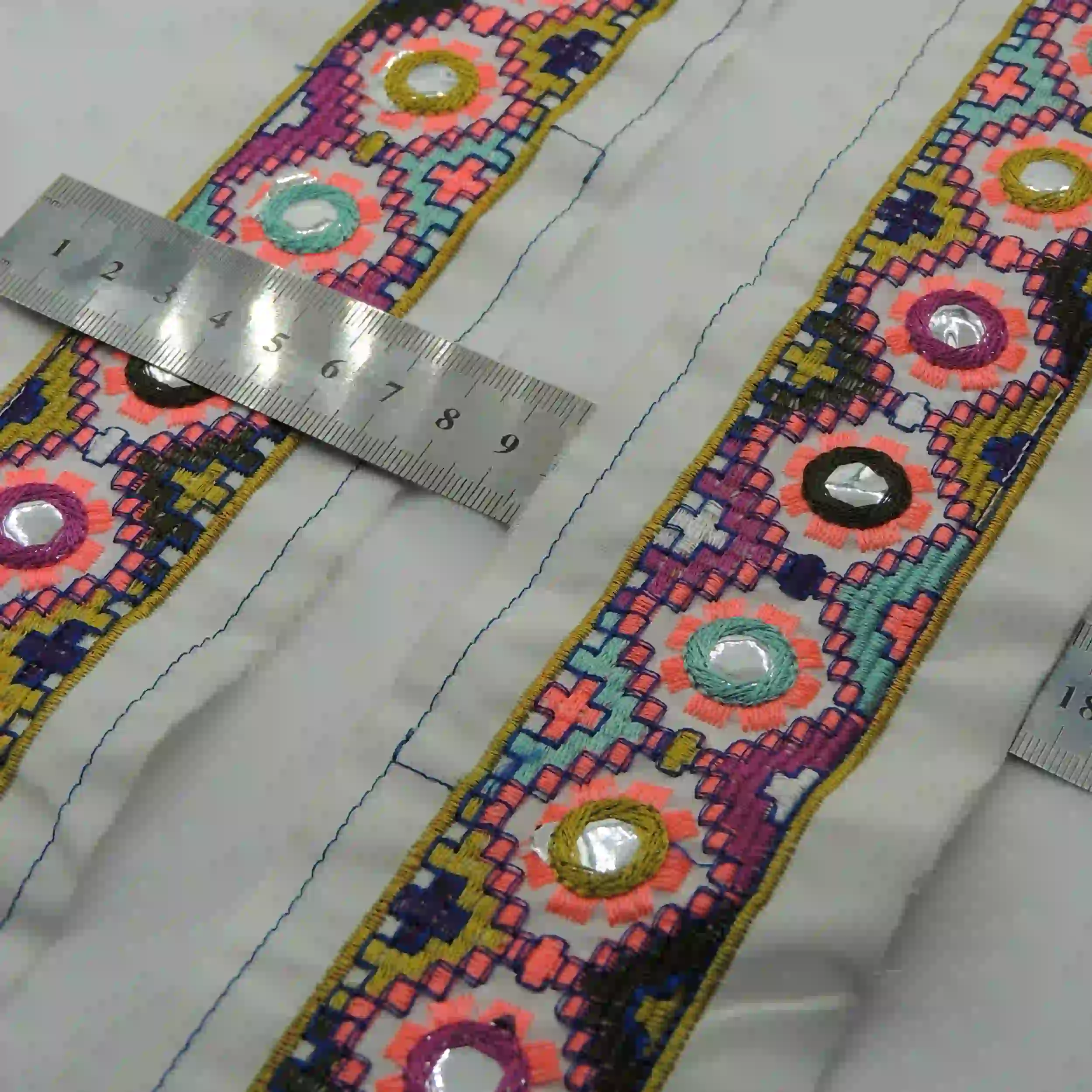 چندرنگ نوار سنتی آینه کاری خرید و قیمت