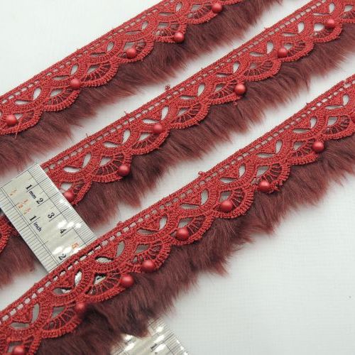 قهوه ای نوار خز و گیپور وارداتی خرید و قیمت رنگ4