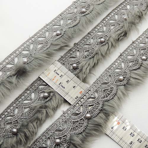 قهوه ای نوار خز و گیپور وارداتی خرید و قیمت رنگ1