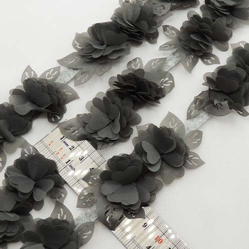 مشکی نوار گل متری گلبرگ ساتن خرید و قیمت رنگ9