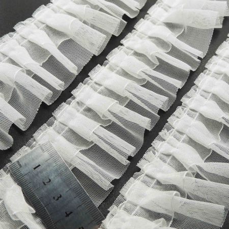 تصویر تور پلیسه روبان دار دوطبقه