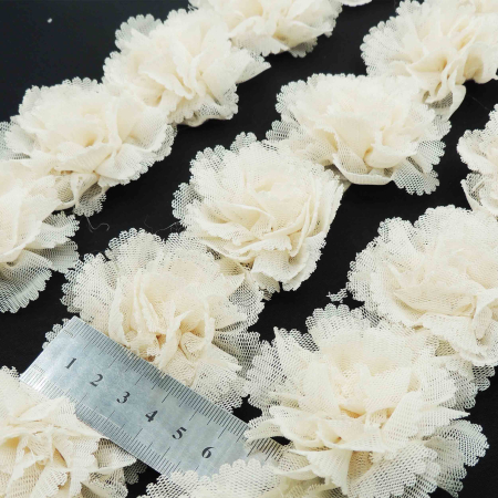 مشکی نوار گل تزئینی لباس توری خرید و قیمت رنگ5