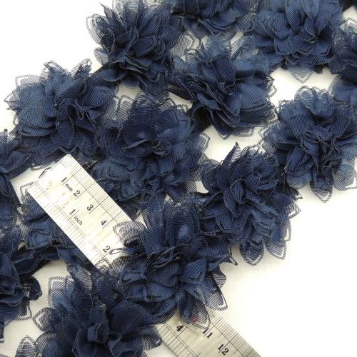 گلبهی تیره نوار گل متری توری تزئینی خرید و قیمت رنگ10