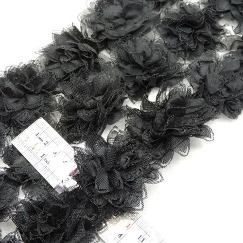 گلبهی تیره نوار گل متری توری تزئینی خرید و قیمت رنگ11