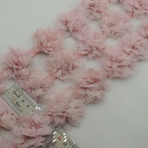 گلبهی تیره نوار گل متری توری تزئینی خرید و قیمت رنگ12