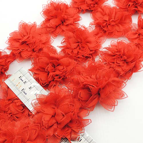 گلبهی تیره نوار گل متری توری تزئینی خرید و قیمت رنگ3