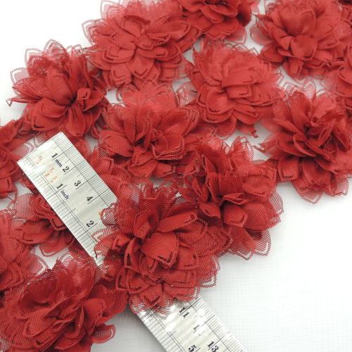 گلبهی تیره نوار گل متری توری تزئینی خرید و قیمت رنگ13