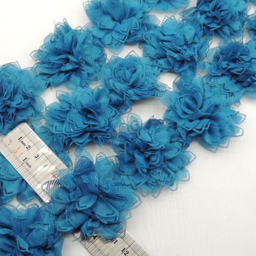 گلبهی تیره نوار گل متری توری تزئینی خرید و قیمت رنگ18