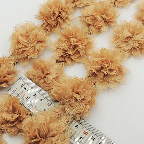 گلبهی تیره نوار گل متری توری تزئینی خرید و قیمت رنگ6