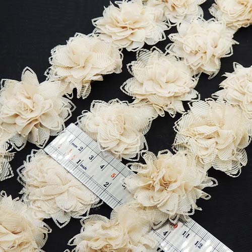 گلبهی تیره نوار گل متری توری تزئینی خرید و قیمت رنگ7